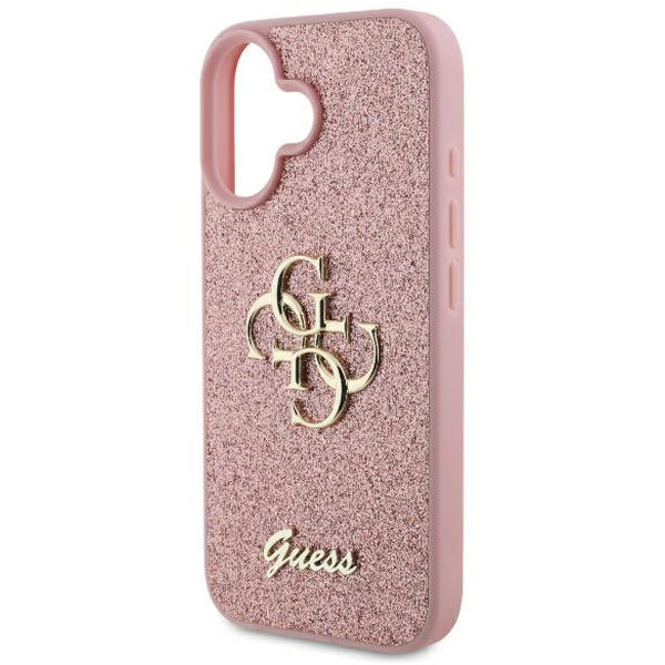 Guess - Glitter Fixed Big 4G (GUHCP16SHG4SGP) - iPhone 16 - Pink