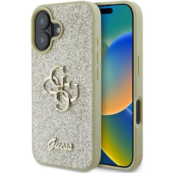 Guess - Glitter Fixed Big 4G (GUHCP16SHG4SGD) - iPhone 16 - Gold