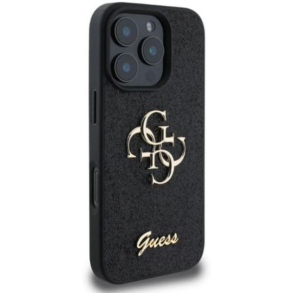 Guess - Glitter Fixed Big 4G (GUHCP16LHG4SGK) - iPhone 16 Pro - Black