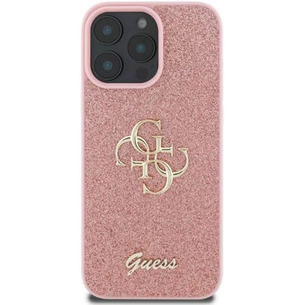 Guess - Glitter Fixed Big 4G (GUHCP16LHG4SGP) - iPhone 16 Pro - Pink