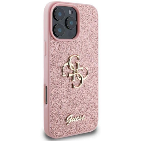 Guess - Glitter Fixed Big 4G (GUHCP16LHG4SGP) - iPhone 16 Pro - Pink