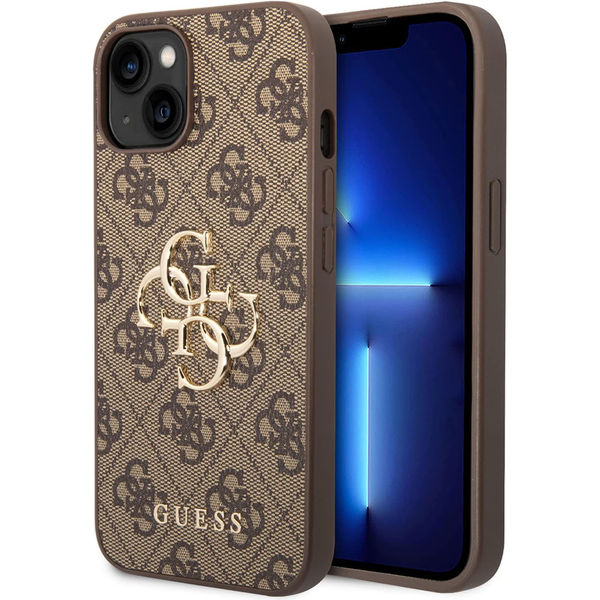 Guess - Hardcase 4G Big Metal Logo (GUHCP15S4GMGBR) - iPhone 15 - Brown