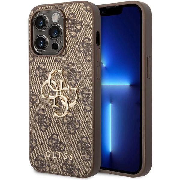Guess - Hardcase 4G Big Metal Logo (GUHCP15X4GMGBR) - iPhone 15 Pro Max - Brown