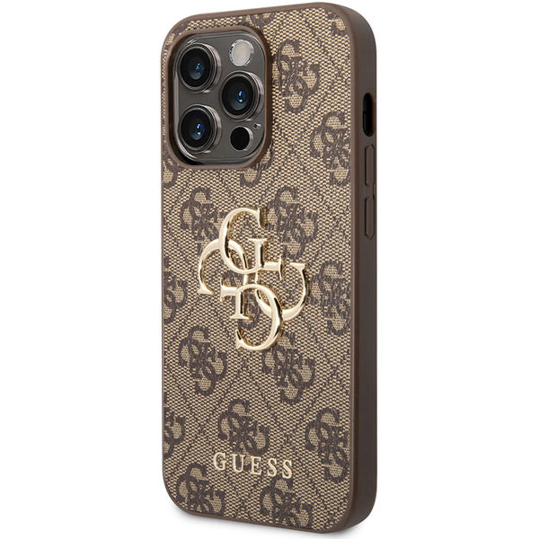 Guess - Hardcase 4G Big Metal Logo (GUHCP15X4GMGBR) - iPhone 15 Pro Max - Brown