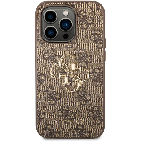 Guess - Hardcase 4G Big Metal Logo (GUHCP15X4GMGBR) - iPhone 15 Pro Max - Brown