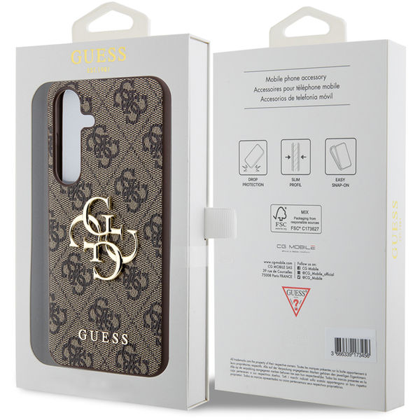 Guess - Hardcase 4G Big Metal Logo (GUHCS24M4GMGBR) - Samsung Galaxy S24 Plus - Brown