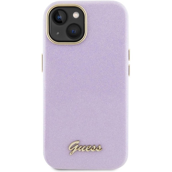 Guess - Glitter Glossy Script (GUHCP15SPGMCSL) - iPhone 15 - Light Purple