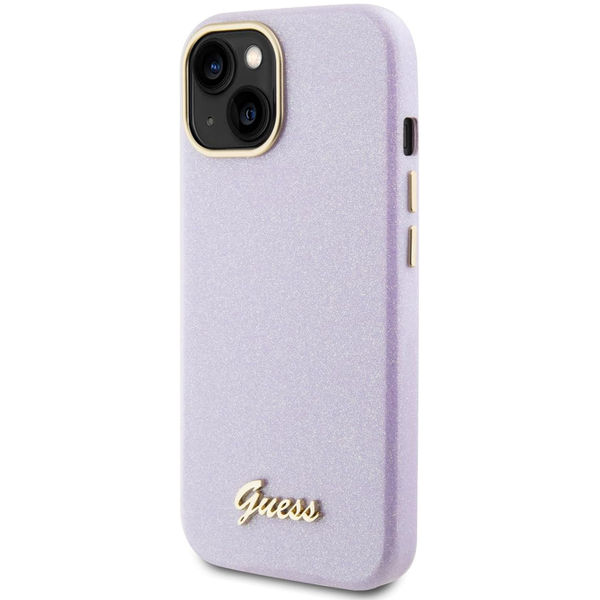 Guess - Glitter Glossy Script (GUHCP15SPGMCSL) - iPhone 15 - Light Purple