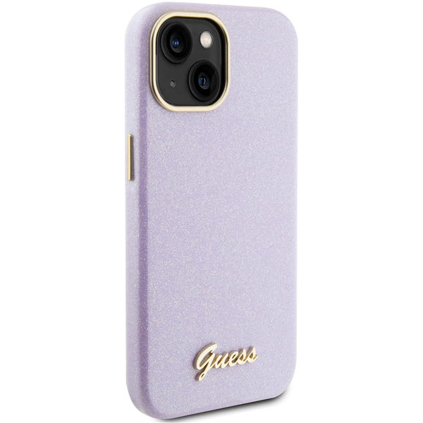 Guess - Glitter Glossy Script (GUHCP15SPGMCSL) - iPhone 15 - Light Purple