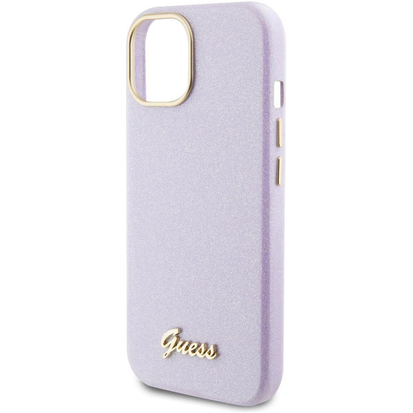Guess - Glitter Glossy Script (GUHCP15SPGMCSL) - iPhone 15 - Light Purple