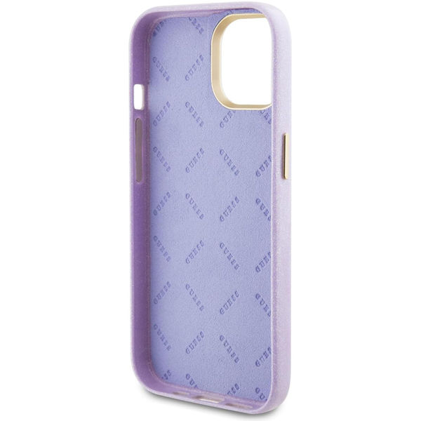 Guess - Glitter Glossy Script (GUHCP15SPGMCSL) - iPhone 15 - Light Purple