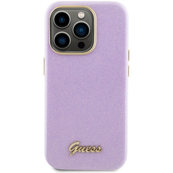 Guess - Glitter Glossy Script (GUHCP15LPGMCSL) - iPhone 15 Pro - Light Purple