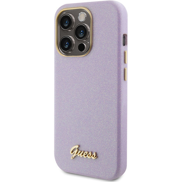 Guess - Glitter Glossy Script (GUHCP15LPGMCSL) - iPhone 15 Pro - Light Purple