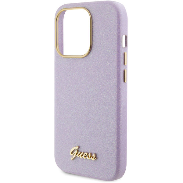 Guess - Glitter Glossy Script (GUHCP15LPGMCSL) - iPhone 15 Pro - Light Purple