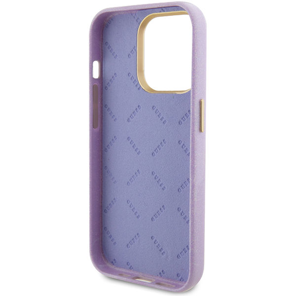 Guess - Glitter Glossy Script (GUHCP15LPGMCSL) - iPhone 15 Pro - Light Purple