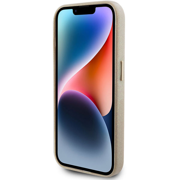 Guess - Glitter Glossy Script (GUHCP15XPGMCSD) - iPhone 15 Pro Max - Sparkle Beige