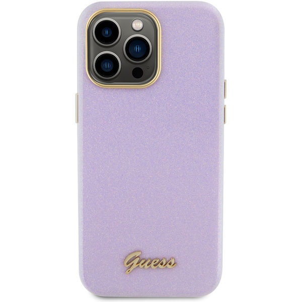 Guess - Glitter Glossy Script (GUHCP15XPGMCSL) - iPhone 15 Pro Max - Light Purple