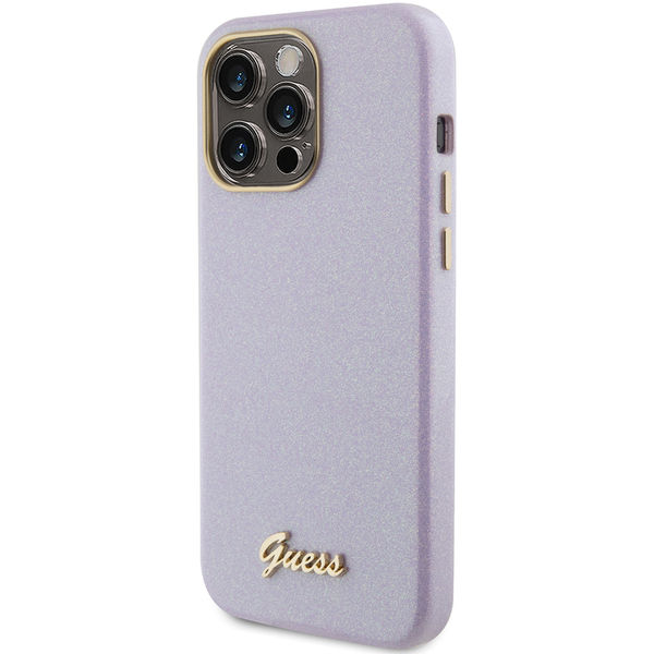 Guess - Glitter Glossy Script (GUHCP15XPGMCSL) - iPhone 15 Pro Max - Light Purple