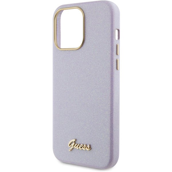 Guess - Glitter Glossy Script (GUHCP15XPGMCSL) - iPhone 15 Pro Max - Light Purple