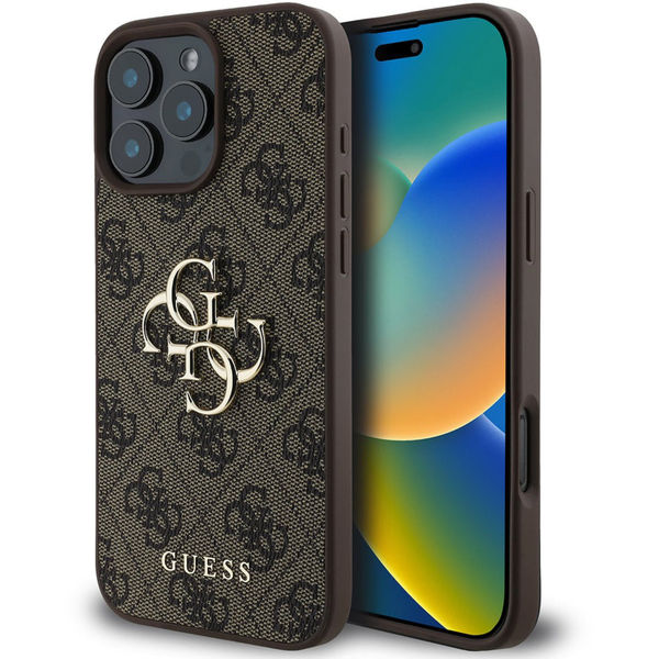 Guess - Hardcase 4G Big Logo (GUHCP16L4GMGBR) - iPhone 16 Pro - Brown