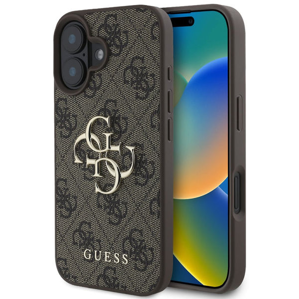 Guess - Hardcase 4G Big Logo (GUHCP16M4GMGBR) - iPhone 16 Plus - Brown