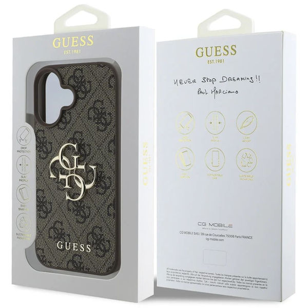 Guess - Hardcase 4G Big Logo (GUHCP16M4GMGBR) - iPhone 16 Plus - Brown