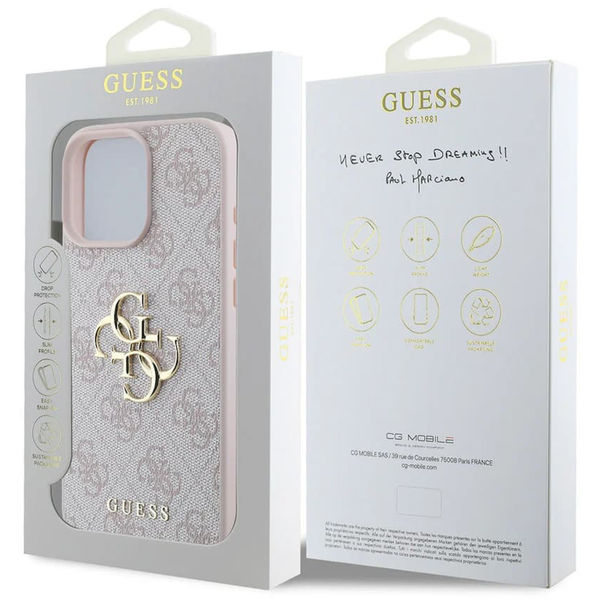 Guess - Hardcase 4G Big Logo (GUHCP16X4GMGPI) - iPhone 16 Pro Max - Pink