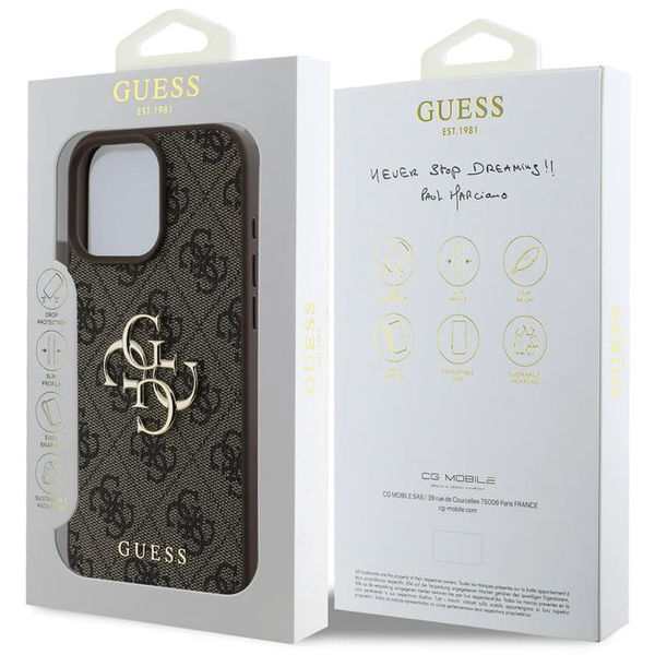 Guess - Hardcase 4G Big Logo (GUHCP16X4GMGBR) - iPhone 16 Pro Max - Brown