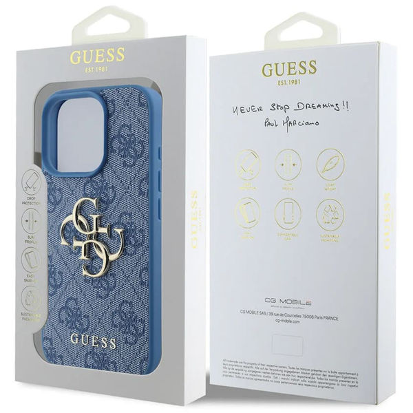 Guess - Hardcase 4G Big Logo (GUHCP16X4GMGBL) - iPhone 16 Pro Max - Blue