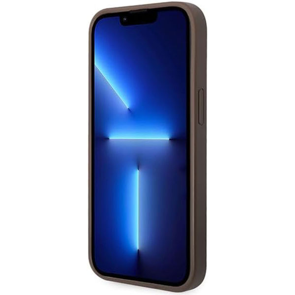 Guess - Hardcase 4G Metal Gold Logo (GUHCP15MG4GFBR) - iPhone 15 Plus - Brown