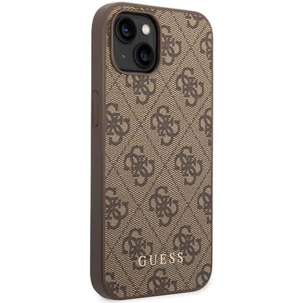 Guess - Hardcase 4G Metal Gold Logo (GUHCP15MG4GFBR) - iPhone 15 Plus - Brown
