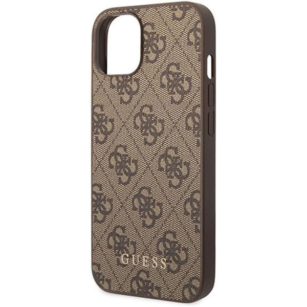Guess - Hardcase 4G Metal Gold Logo (GUHCP15MG4GFBR) - iPhone 15 Plus - Brown
