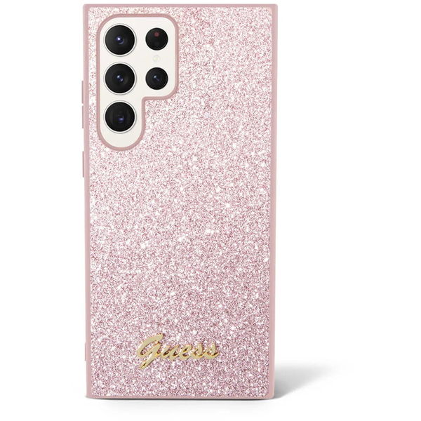 Guess - Glitter Script (GUHCS24LHGGSHP) - Samsung Galaxy S24 Ultra - Pink