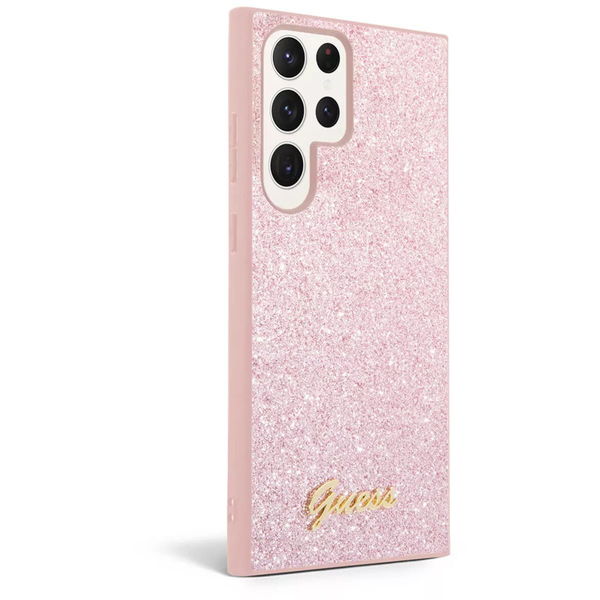 Guess - Glitter Script (GUHCS24LHGGSHP) - Samsung Galaxy S24 Ultra - Pink