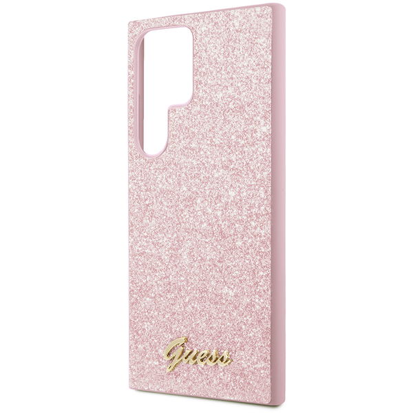 Guess - Glitter Script (GUHCS24LHGGSHP) - Samsung Galaxy S24 Ultra - Pink