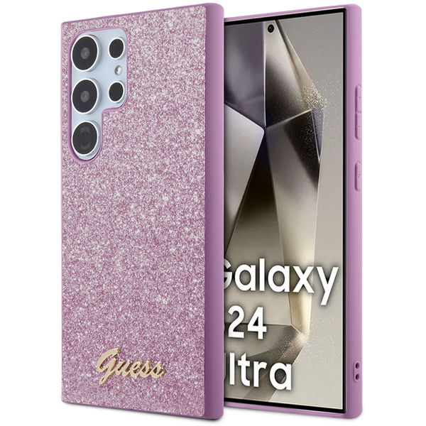 Guess - Glitter Script (GUHCS24LHGGSHU) - Samsung Galaxy S24 Ultra - Purple
