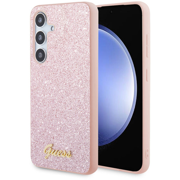 Guess - Glitter Script (GUHCS24MHGGSHP) - Samsung Galaxy S24 Plus - Pink