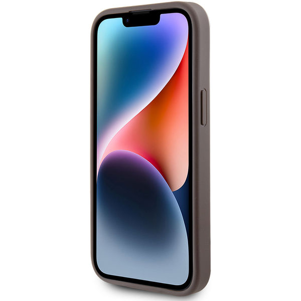 Guess - Hardcase 4G Metal Gold Logo (GUHCP15SG4GFBR) - iPhone 15 - Brown