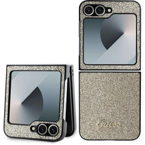 Guess - Glitter Script (GUHCZF6HGGSHD) - Samsung Galaxy Z Flip6 - Gold
