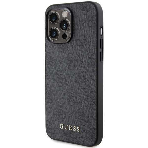 Guess - Hardcase 4G Metal Gold Logo (GUHCP15XG4GFGR) - iPhone 15 Pro Max - Grey