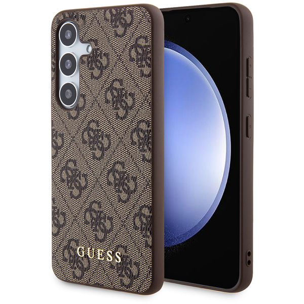 Guess - Hardcase 4G Metal Gold Logo (GUHCS24MG4GFBR) - Samsung Galaxy S24 Plus - Brown
