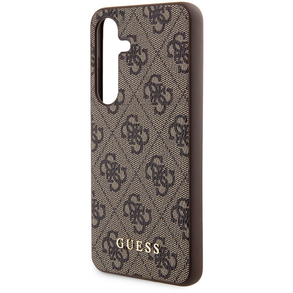 Guess - Hardcase 4G Metal Gold Logo (GUHCS24MG4GFBR) - Samsung Galaxy S24 Plus - Brown