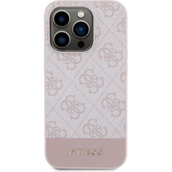 Guess - Hardcase 4G Stripe Collection (GUHCP15LG4GLPI) - iPhone 15 Pro - Pink