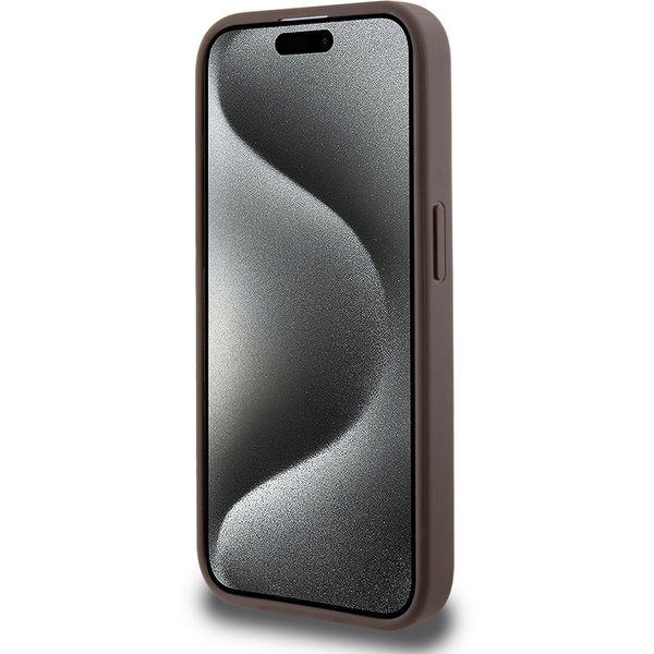 Guess - Hardcase 4G Stripe Collection (GUHCP15LG4GLBR) - iPhone 15 Pro - Brown