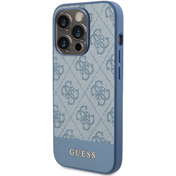 Guess - Hardcase 4G Stripe Collection (GUHCP15LG4GLBL) - iPhone 15 Pro - Blue