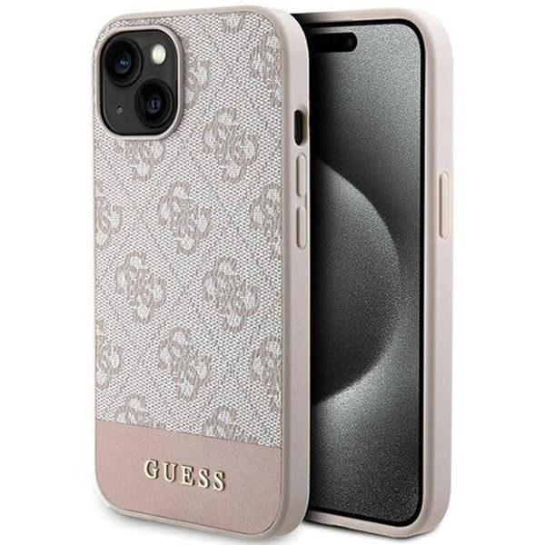 Guess - Hardcase 4G Stripe Collection (GUHCP15SG4GLPI) - iPhone 15 - Pink