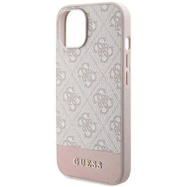 Guess - Hardcase 4G Stripe Collection (GUHCP15SG4GLPI) - iPhone 15 - Pink