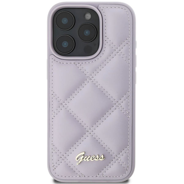 Guess - Quilted Metal Logo (GUHCP16XPSQSQSU) - iPhone 16 Pro Max - Light Purple