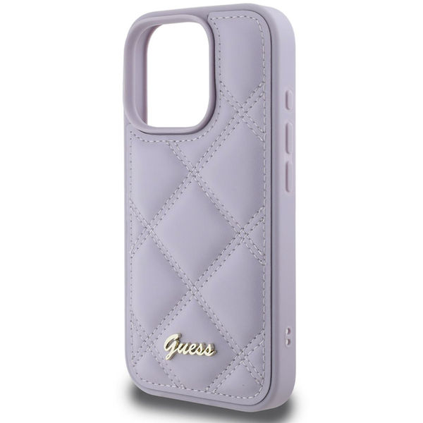 Guess - Quilted Metal Logo (GUHCP16XPSQSQSU) - iPhone 16 Pro Max - Light Purple