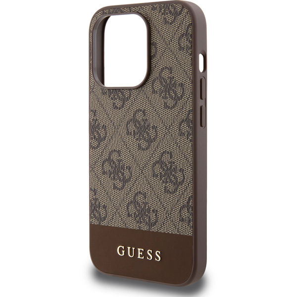Guess - Hardcase 4G Stripe Collection (GUHCP15XG4GLBR) - iPhone 15 Pro Max - Brown